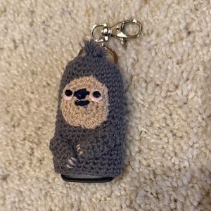 Handmade Crochet Sloth Keyholder Keychain